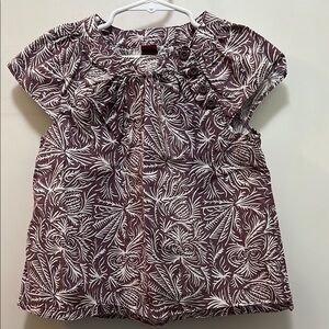 Tea Collection Floral Patterned Purple Kids Top